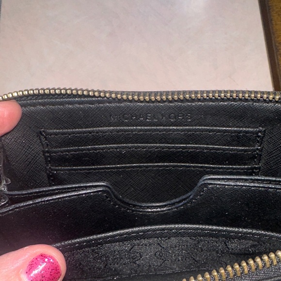 Michael Kors Black Textured Wristlet with Gold Accents - Picture 9 of 11